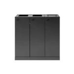 Bica Modell 873 Abfalltrennung 3x65 Liter Deckel/Öffnungen offen Anthrazit